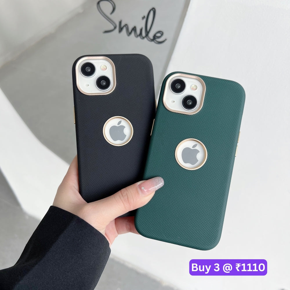 Luxurious PC (Hard) Electroplated Phone Case with Logo Cut - iPhone 14 Plus