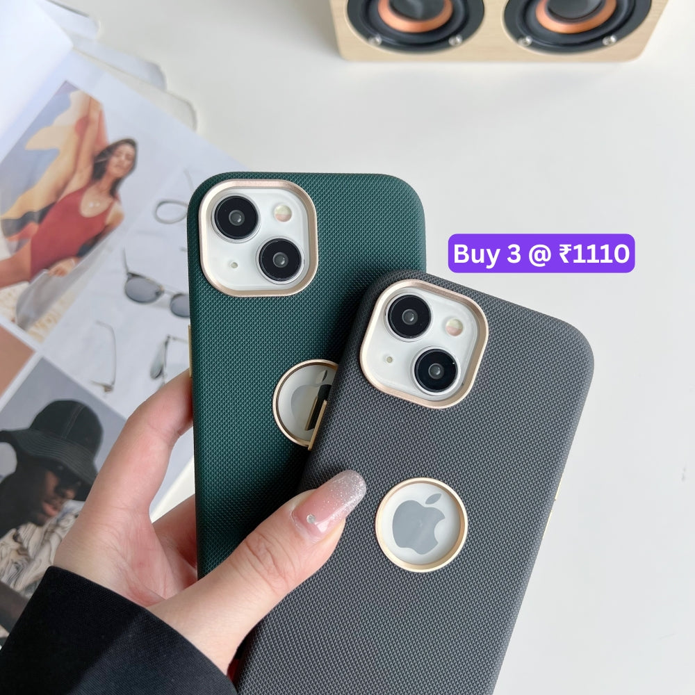 Luxurious PC (Hard) Electroplated Phone Case with Logo Cut - iPhone 14 Plus