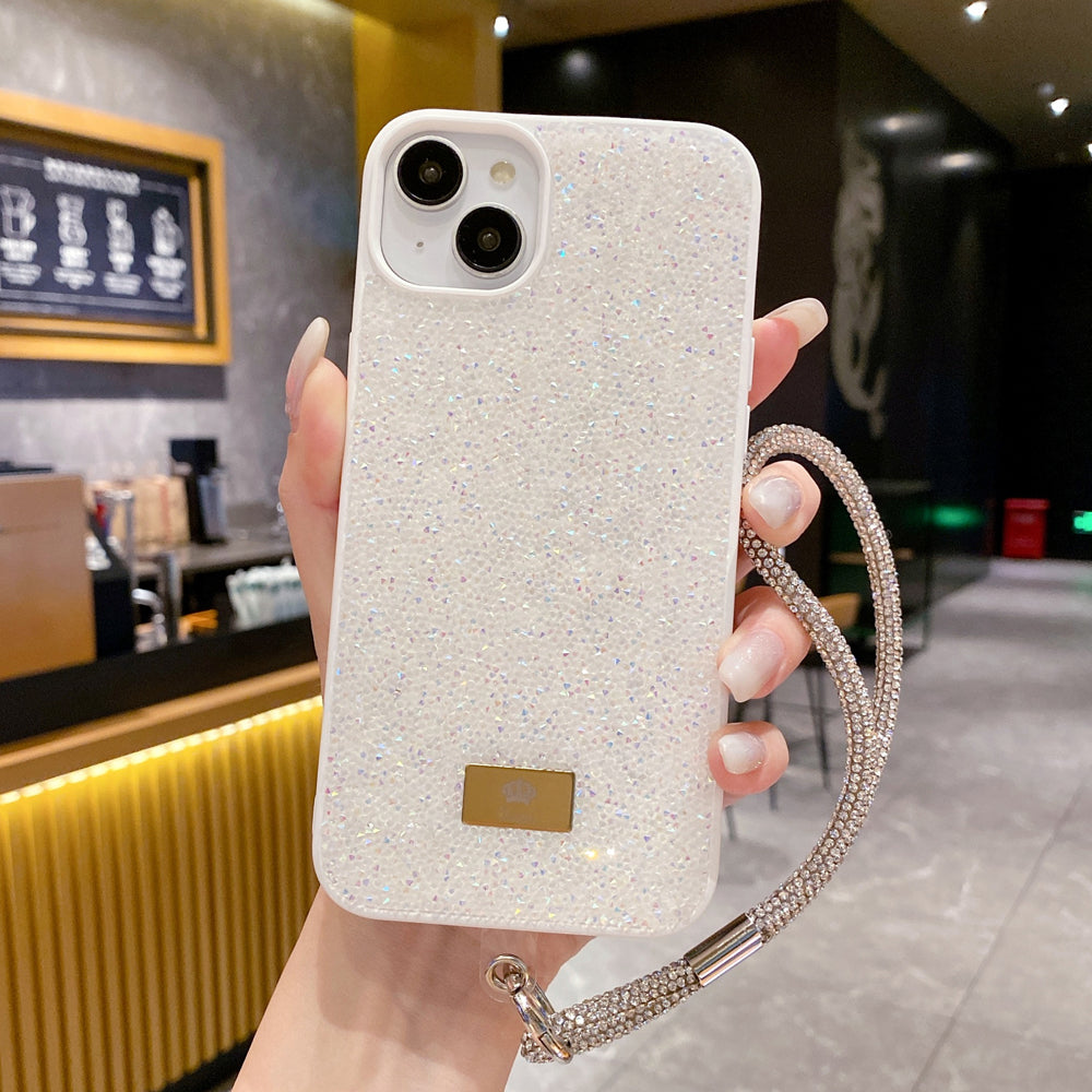 Luxury Fashion Colored Diamond Phone Case With Bracelet