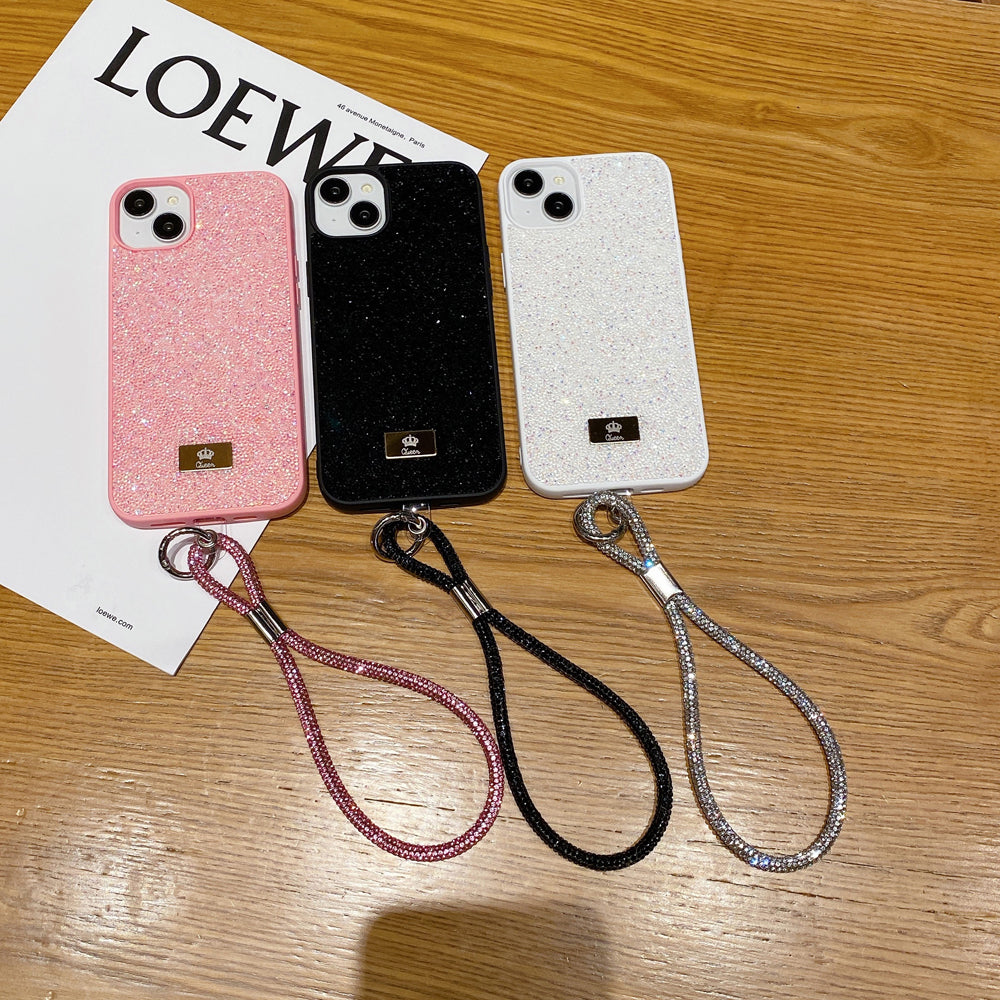 Luxury Fashion Colored Diamond Phone Case With Bracelet