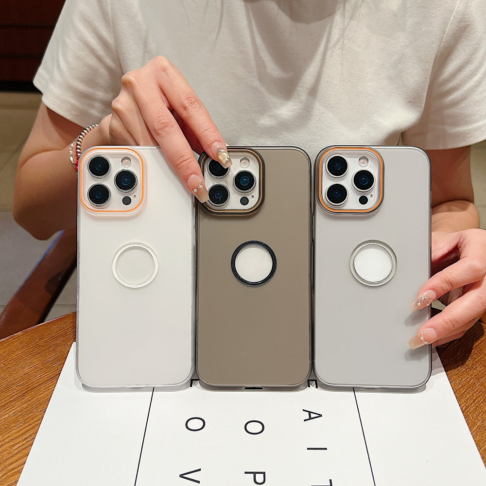 Luxury Logo Cut Translucent Phone Case