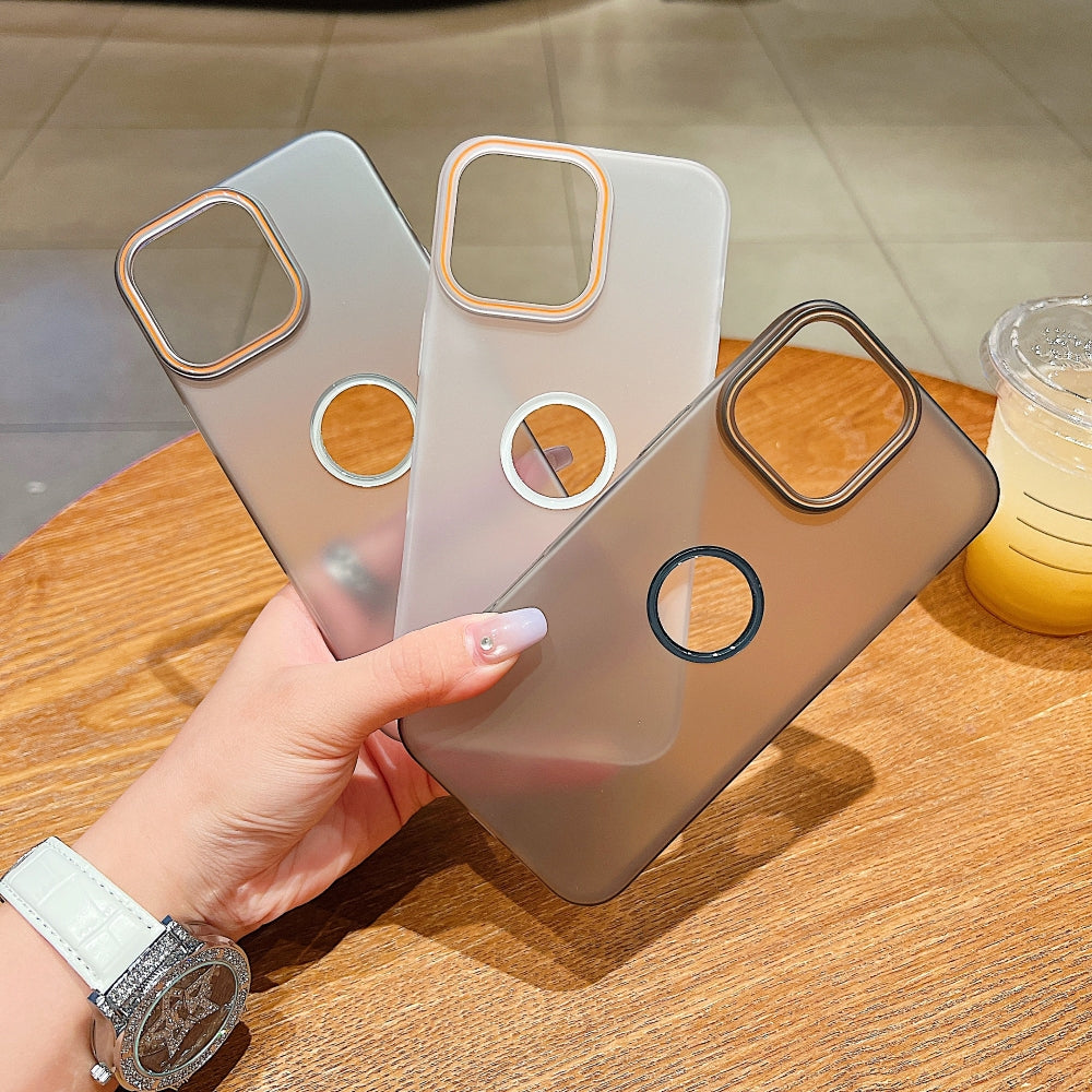 Luxury Logo Cut Translucent Phone Case