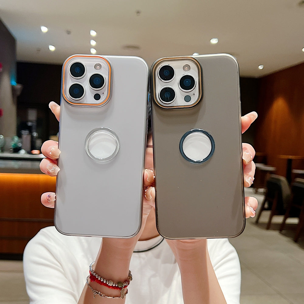 Luxury Logo Cut Translucent Phone Case