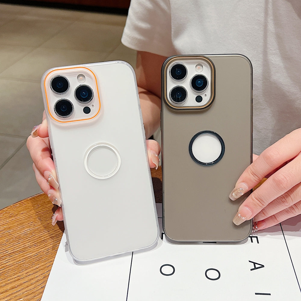 Luxury Logo Cut Translucent Phone Case