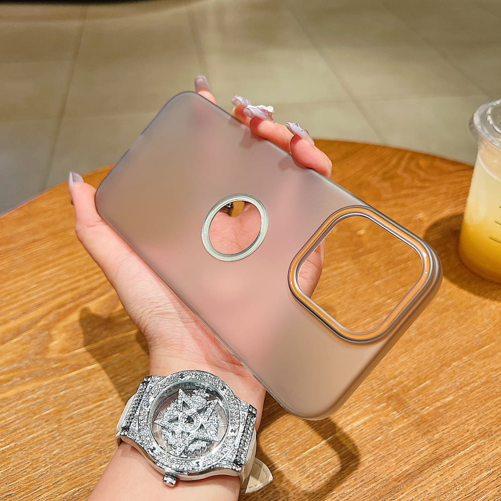 Luxury Logo Cut Translucent Phone Case