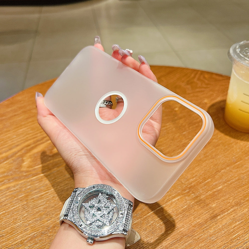 Luxury Logo Cut Translucent Phone Case