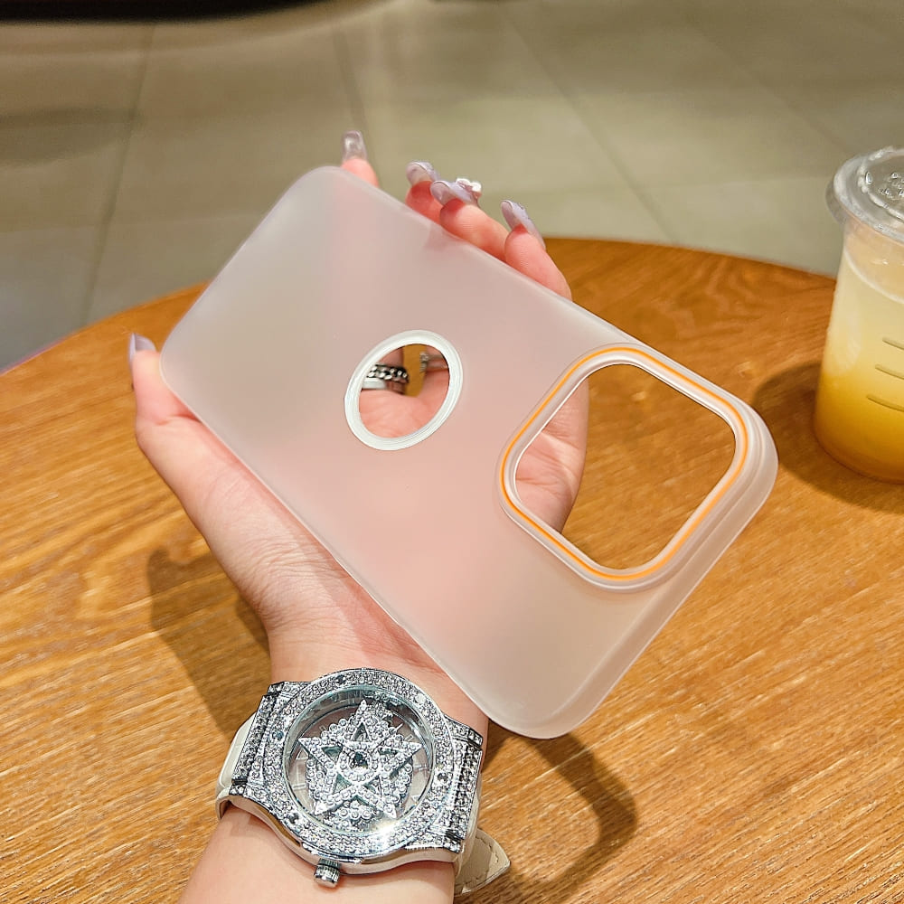 Luxury Logo Cut Translucent Phone Case