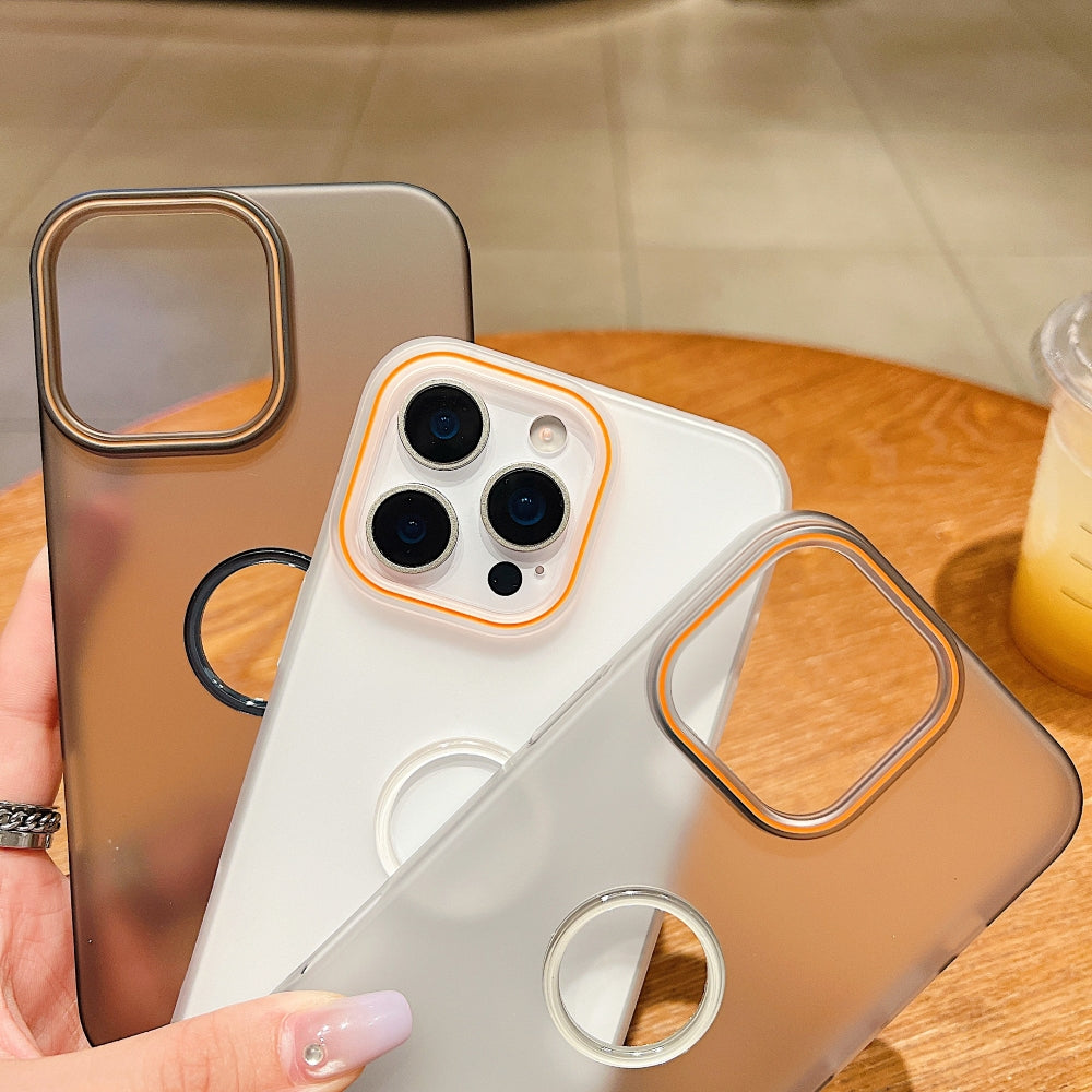 Luxury Logo Cut Translucent Phone Case