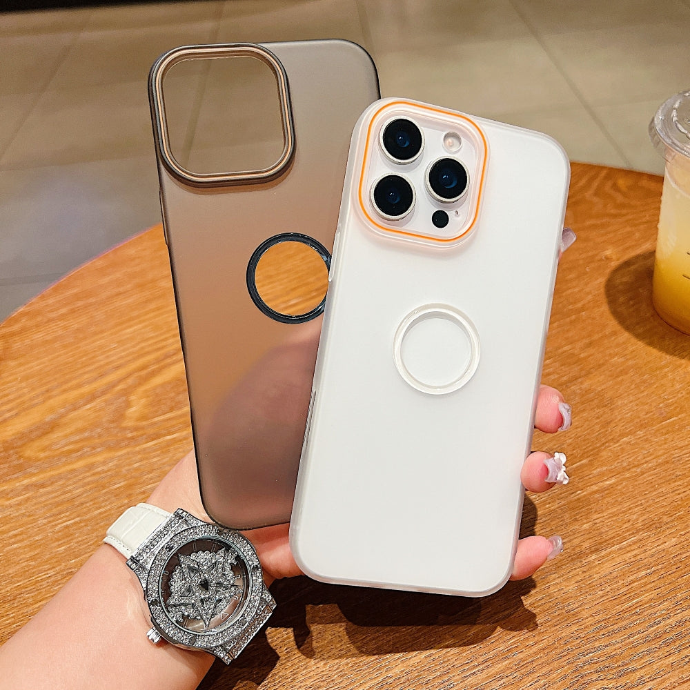 Luxury Logo Cut Translucent Phone Case