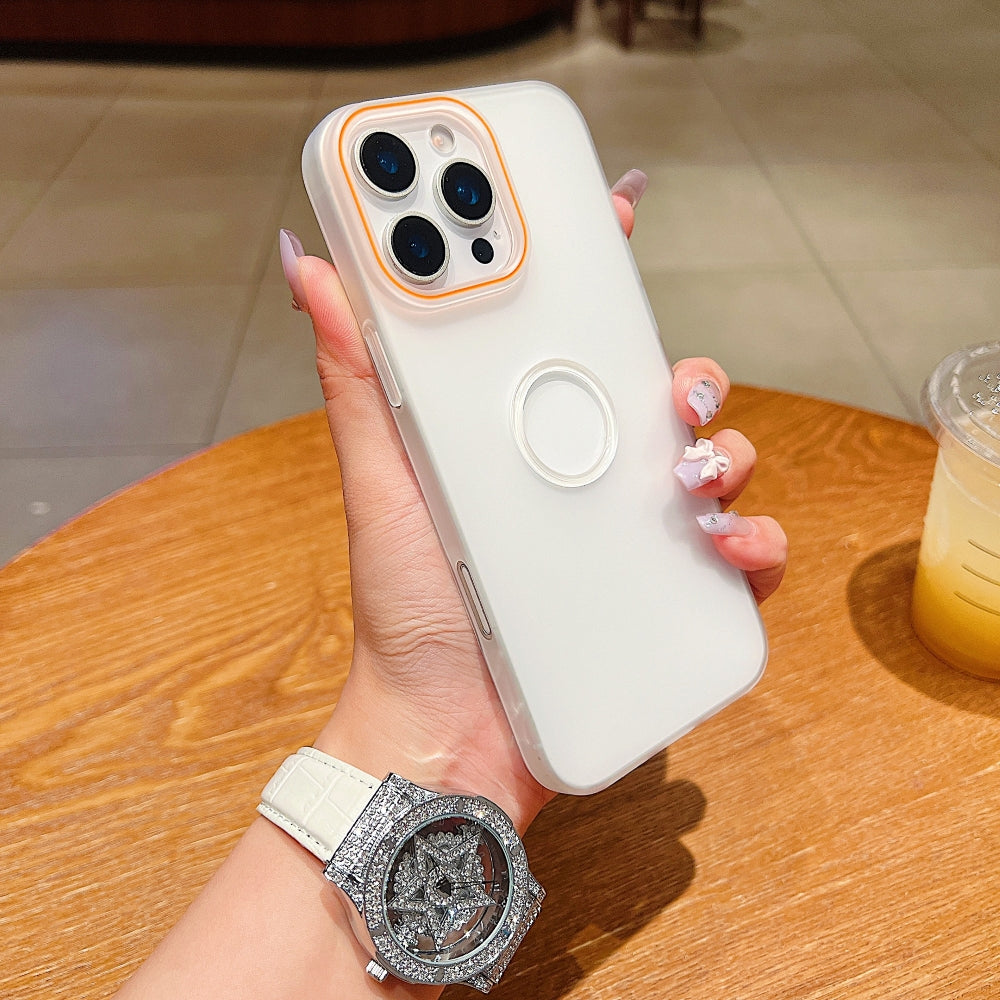 Luxury Logo Cut Translucent Phone Case