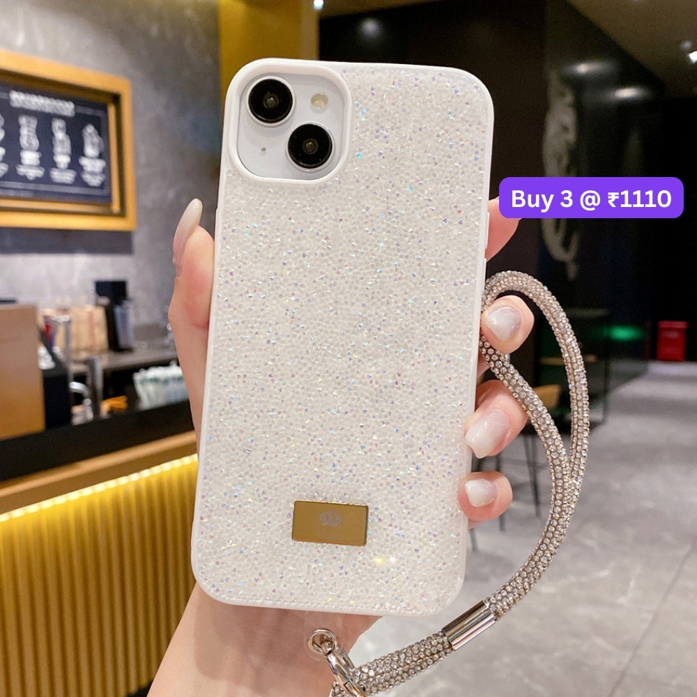 Luxury Fashion Colored Diamond Phone Case With Bracelet - iPhone 15 Pro