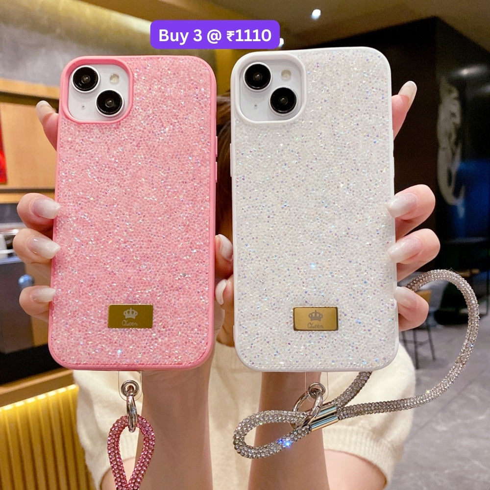 Luxury Fashion Colored Diamond Phone Case With Bracelet - iPhone 15 Pro