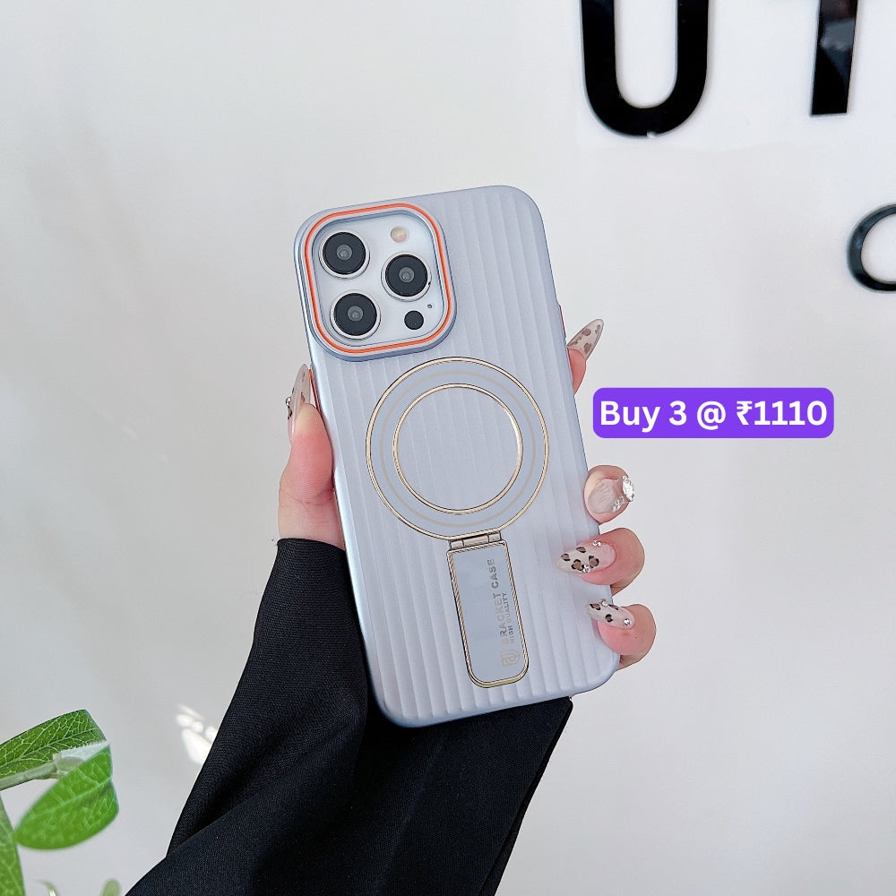 Luxury Stand Magnetic Charge Phone Case - iPhone 14 Pro Max