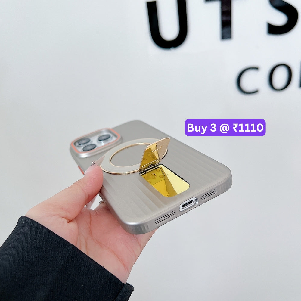 Luxury Stand Magnetic Charge Phone Case - iPhone 14 Pro Max