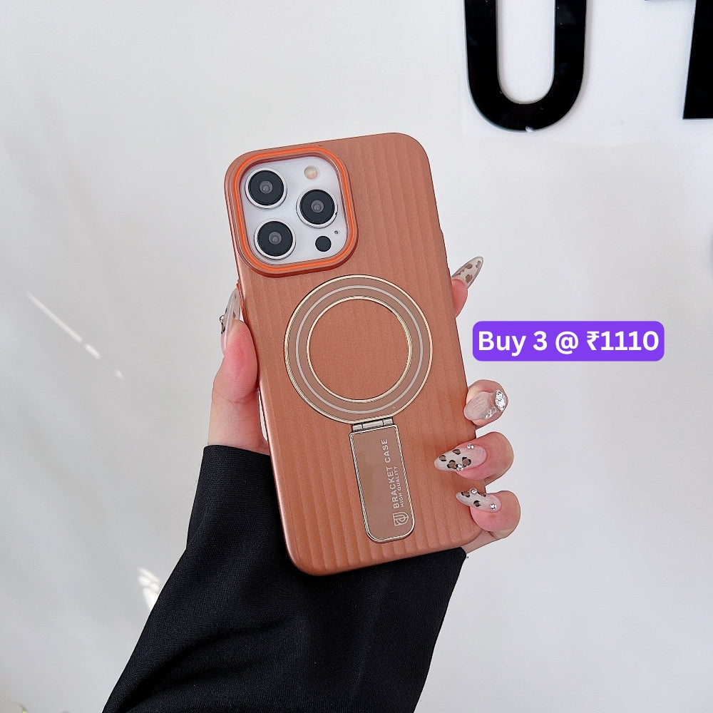 Luxury Stand Magnetic Charge Phone Case - iPhone 14 Pro Max