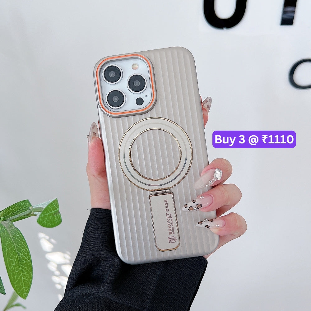 Luxury Stand Magnetic Charge Phone Case - iPhone 14 Pro Max