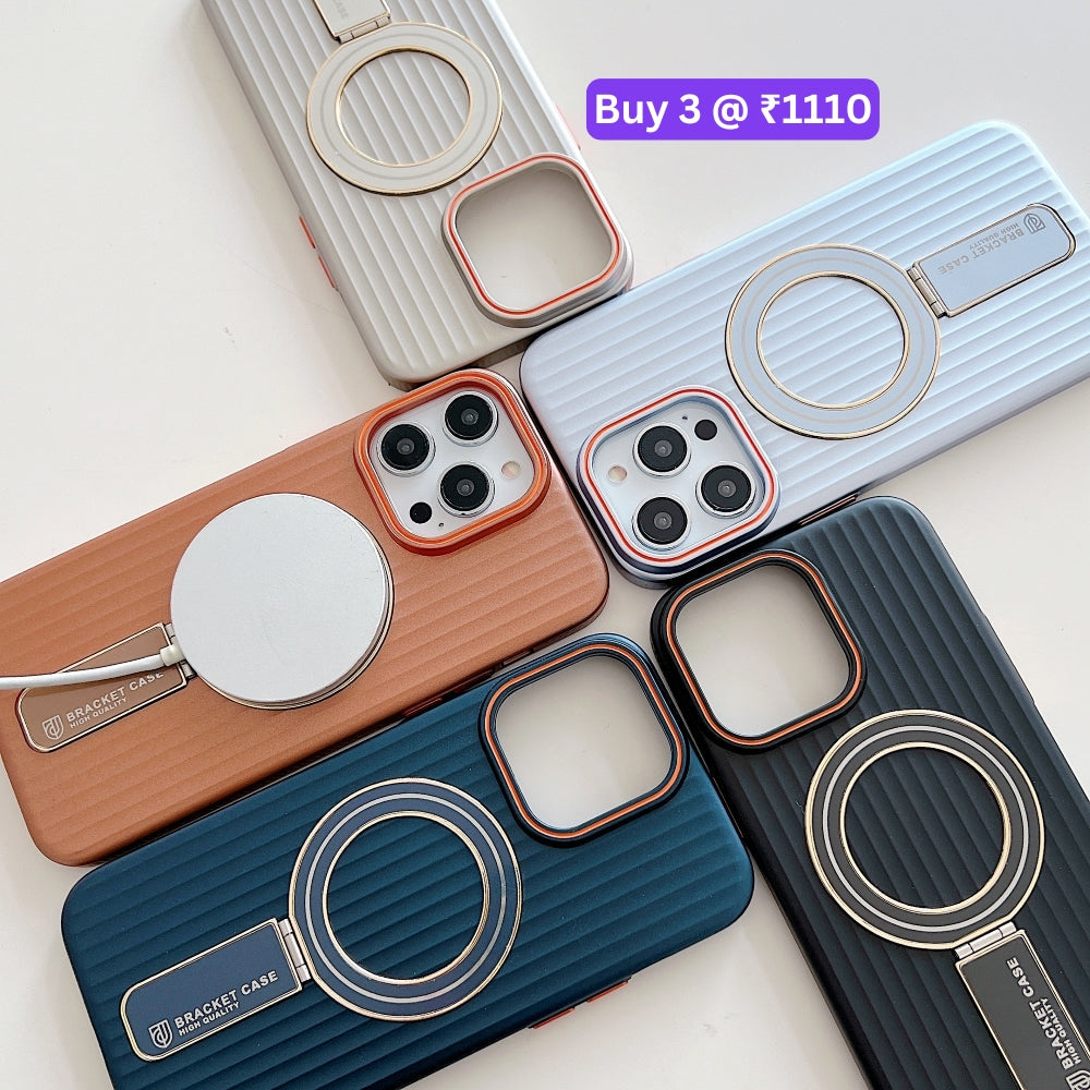 Luxury Stand Magnetic Charge Phone Case - Samsung S23 FE