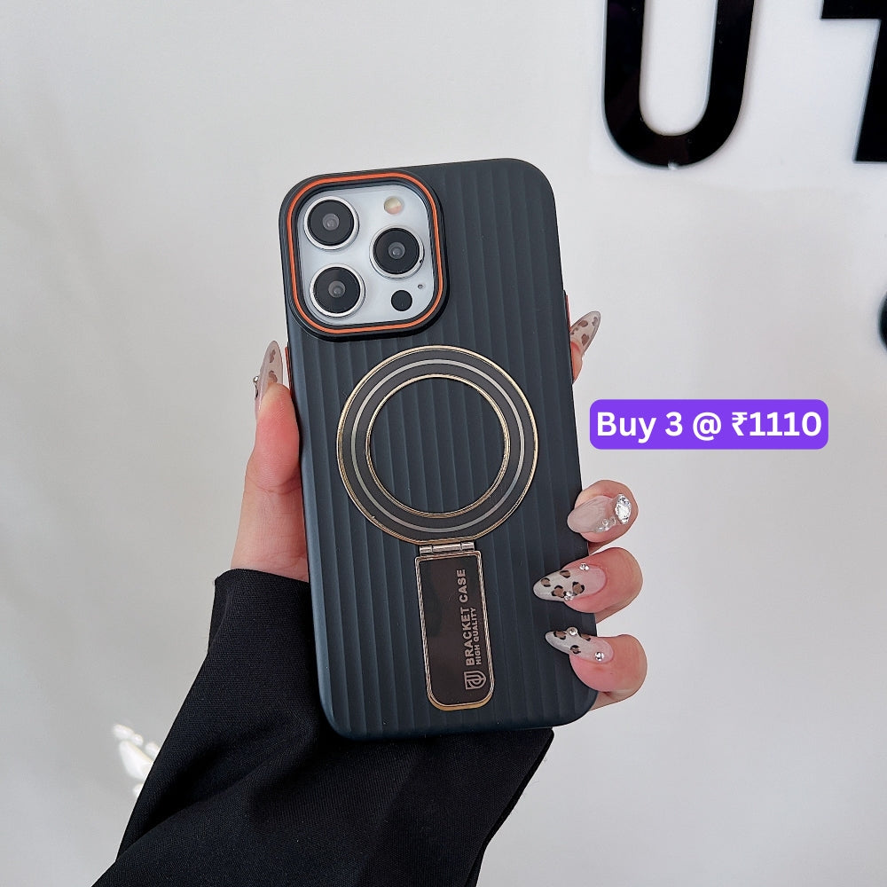 Luxury Stand Magnetic Charge Phone Case - iPhone 14 Pro Max