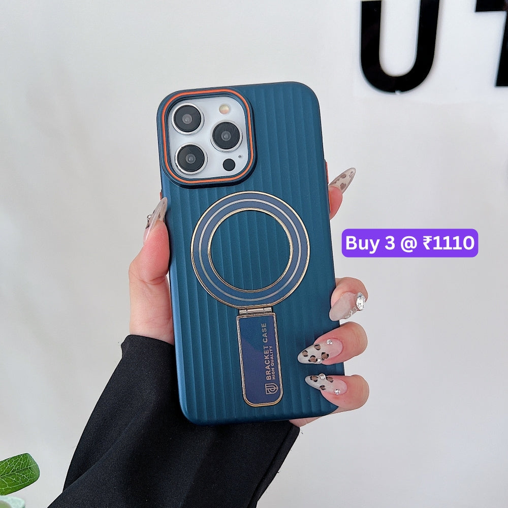Luxury Stand Magnetic Charge Phone Case - iPhone 14 Pro Max