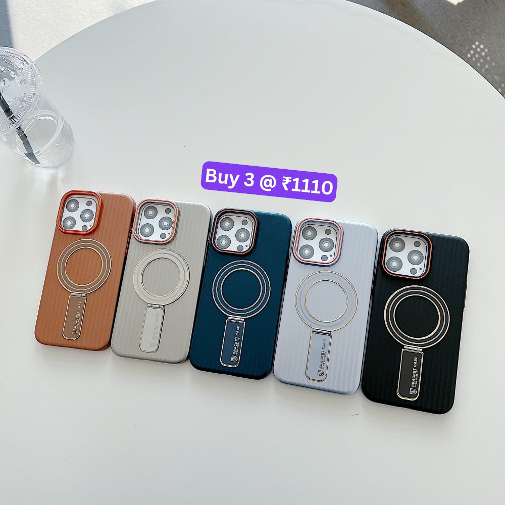 Luxury Stand Magnetic Charge Phone Case - iPhone 14 Pro Max