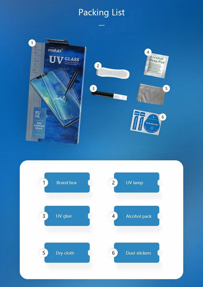 UV Curved Tempered Glass | Screen Guard With UV Light Screen Protector | Smooth Touch | HD Clarity | Quick Unlock - Mi Series