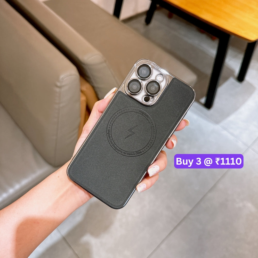 Magnetic Wireless Charge Shockproof Leather Phone Case - iPhone 13 Pro