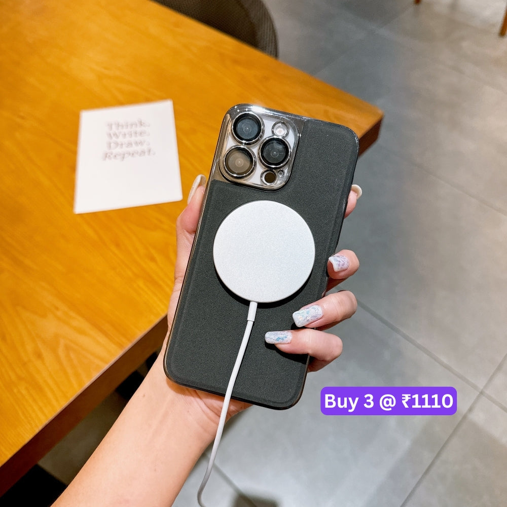 Magnetic Wireless Charge Shockproof Leather Phone Case - iPhone 13 Pro