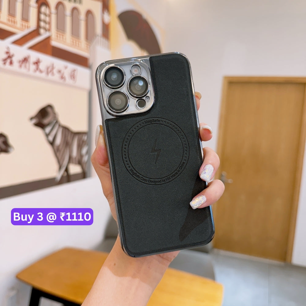 Magnetic Wireless Charge Shockproof Leather Phone Case - iPhone 13 Pro