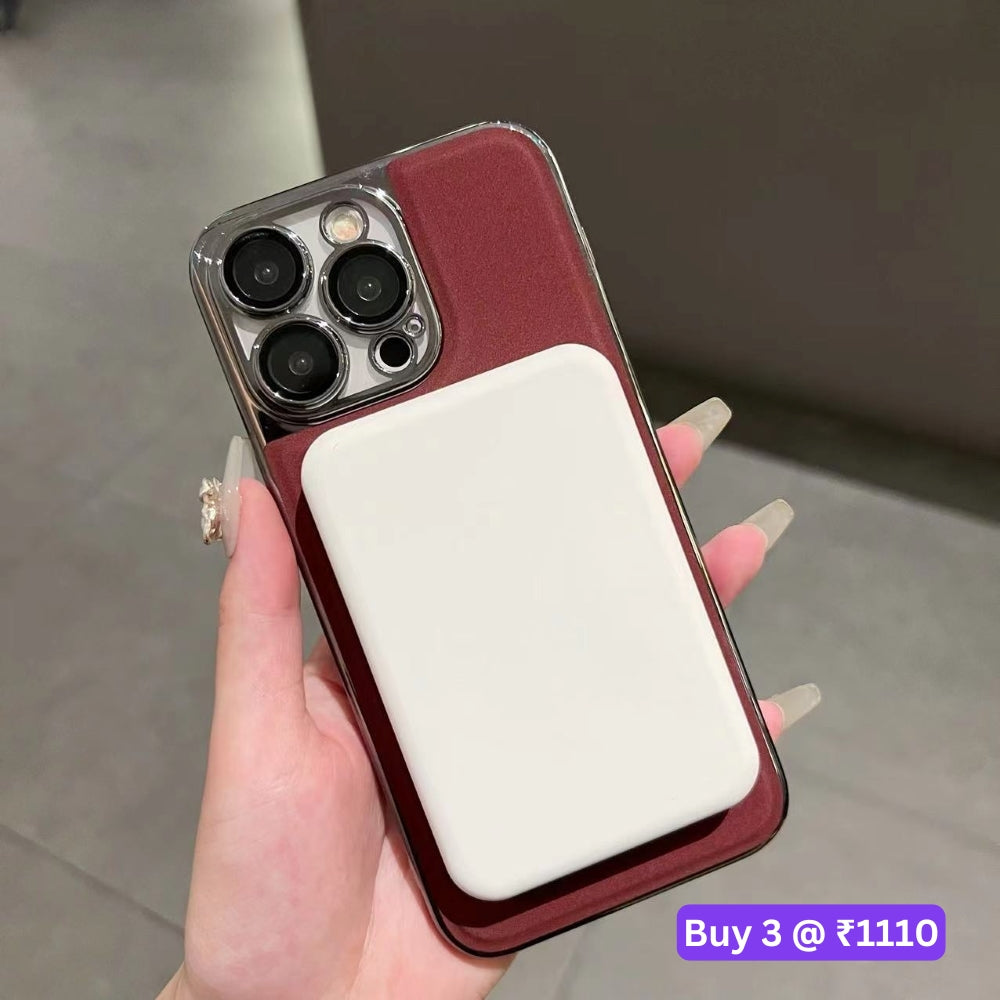 Magnetic Wireless Charge Shockproof Leather Phone Case - iPhone 13 Pro