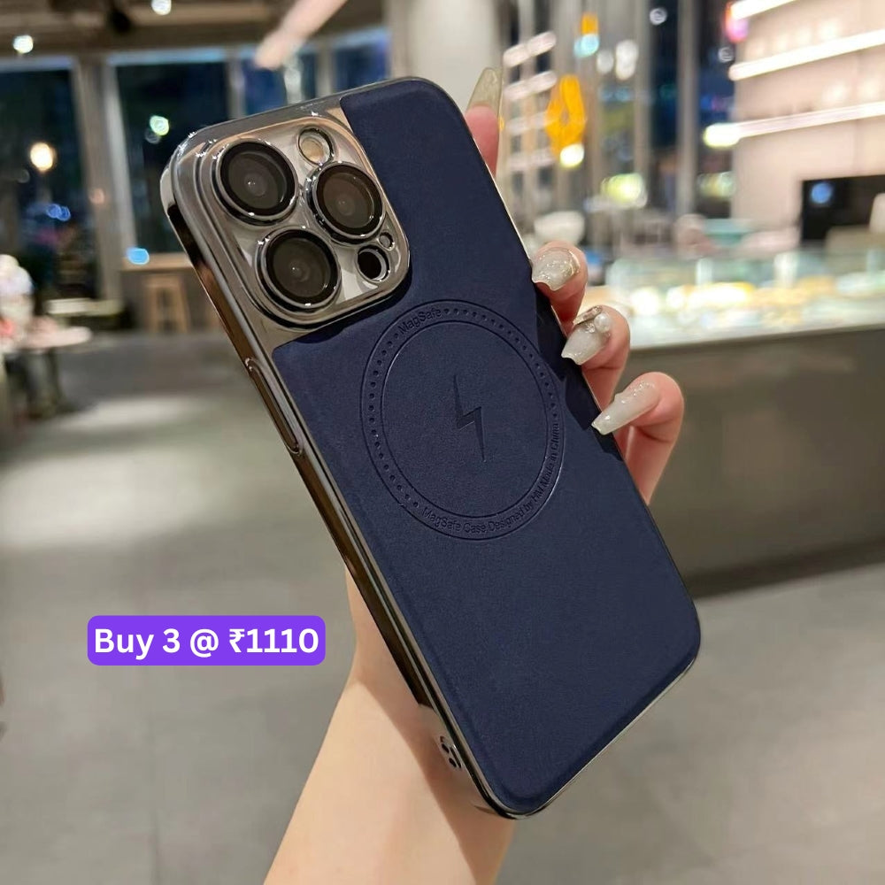 Magnetic Wireless Charge Shockproof Leather Phone Case - iPhone 13 Pro