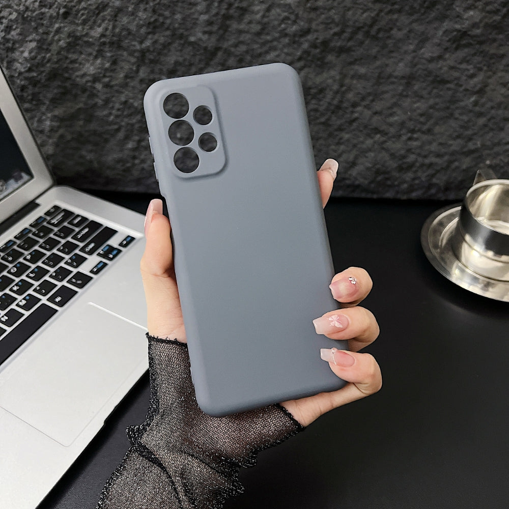 Matte Liquid Silicone Camera Protection Phone Case