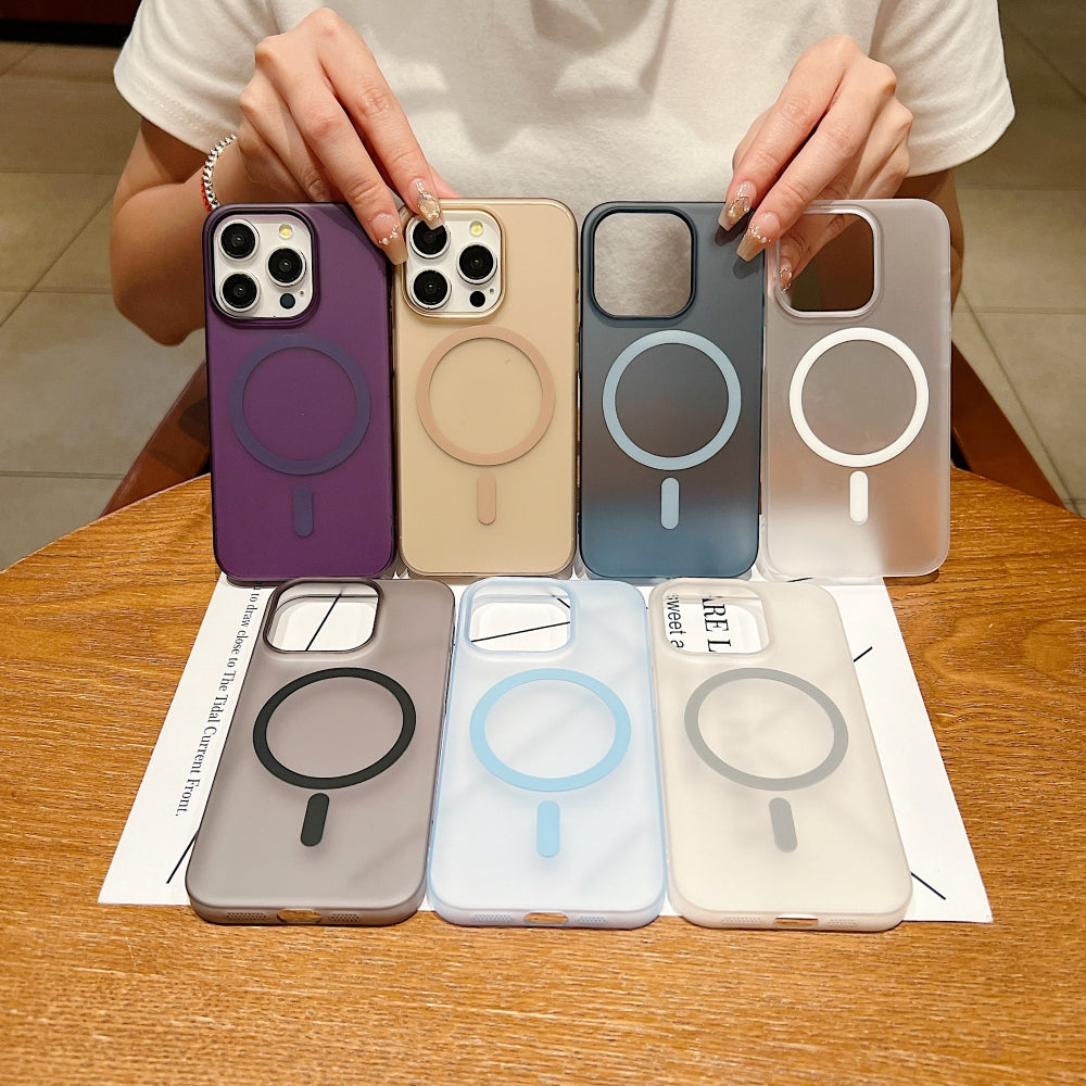 Matte Magnetic Anti Fingerprint Phone Case | Mobile Cover - iPhone 14 Pro Max