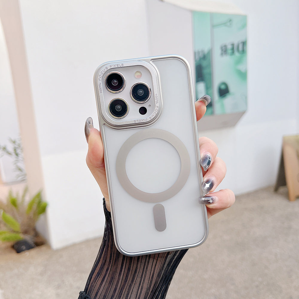 Metal Camera Frame Magsafe Phone Case
