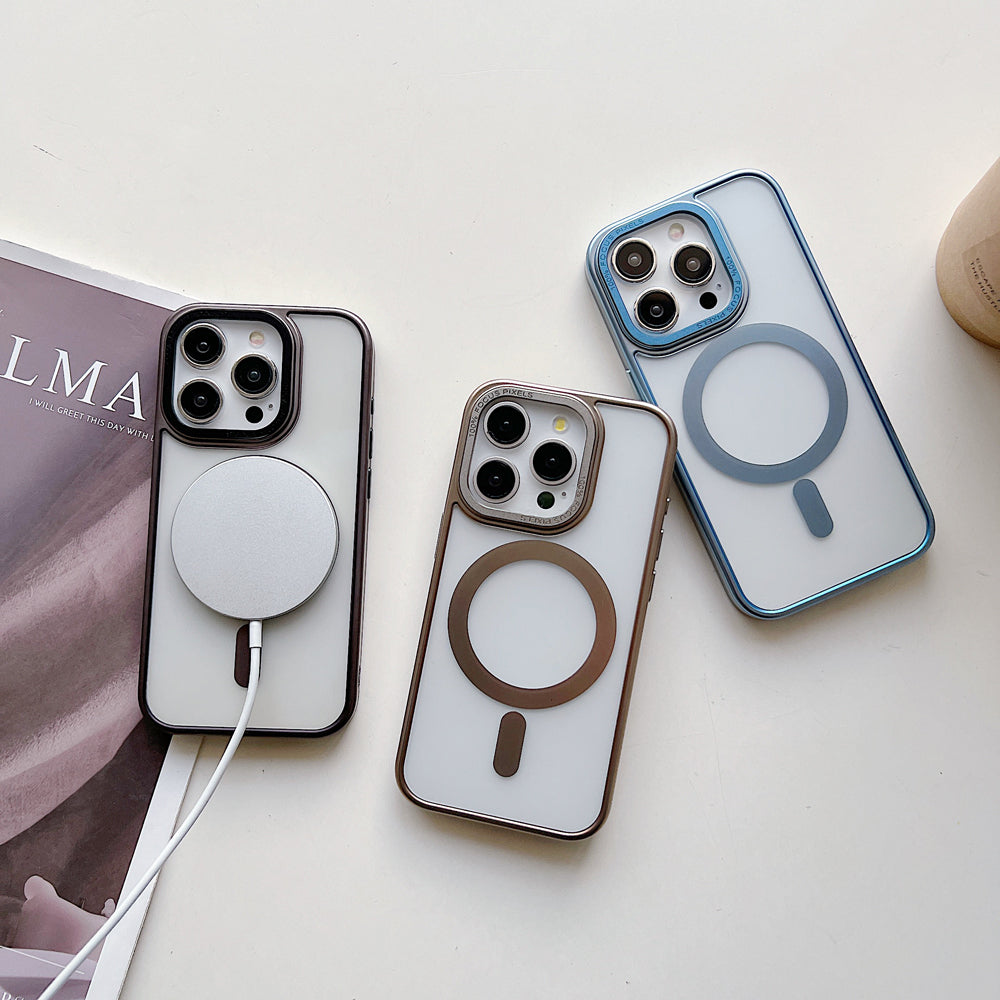 Metal Camera Frame Magsafe Phone Case