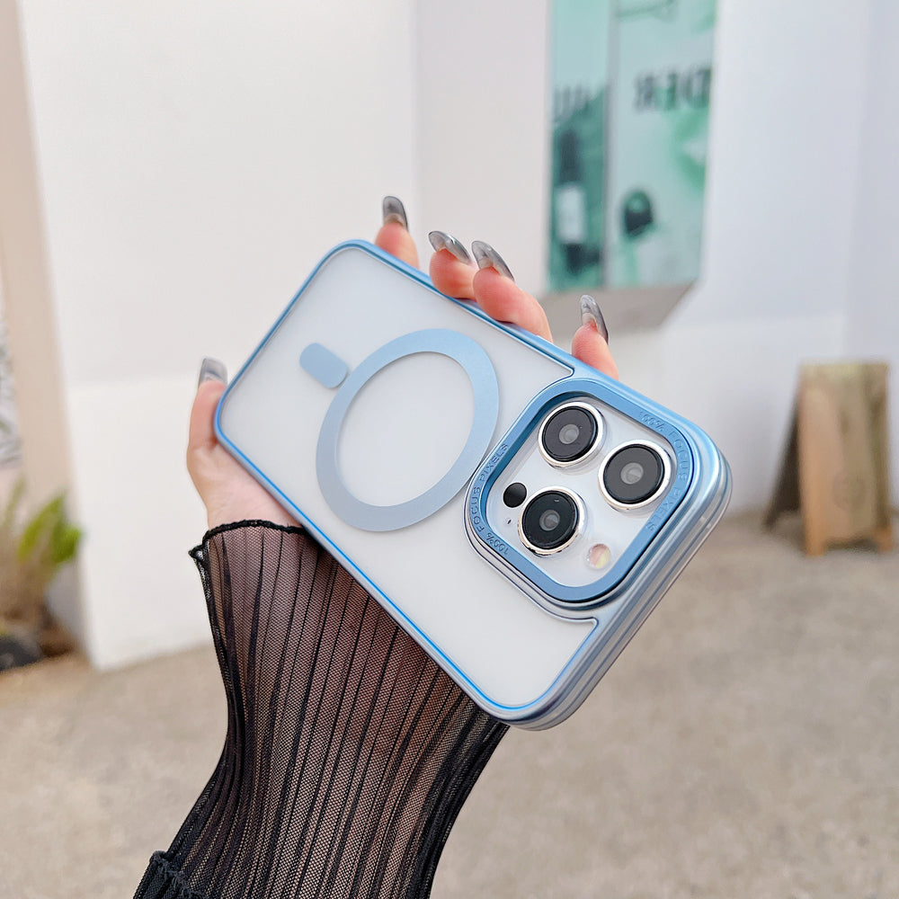 Metal Camera Frame Magsafe Phone Case
