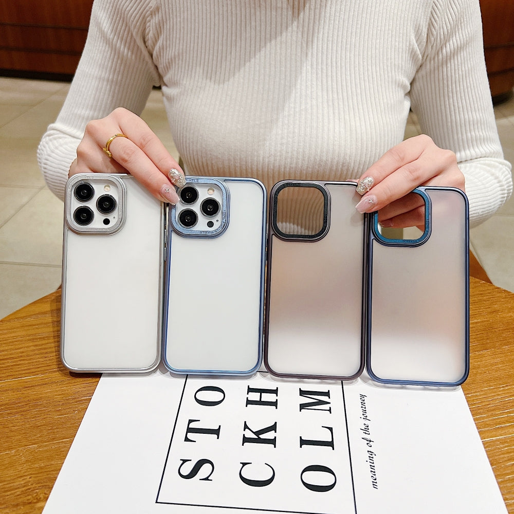 Metal Lens Protection Slim Matte Phone Case