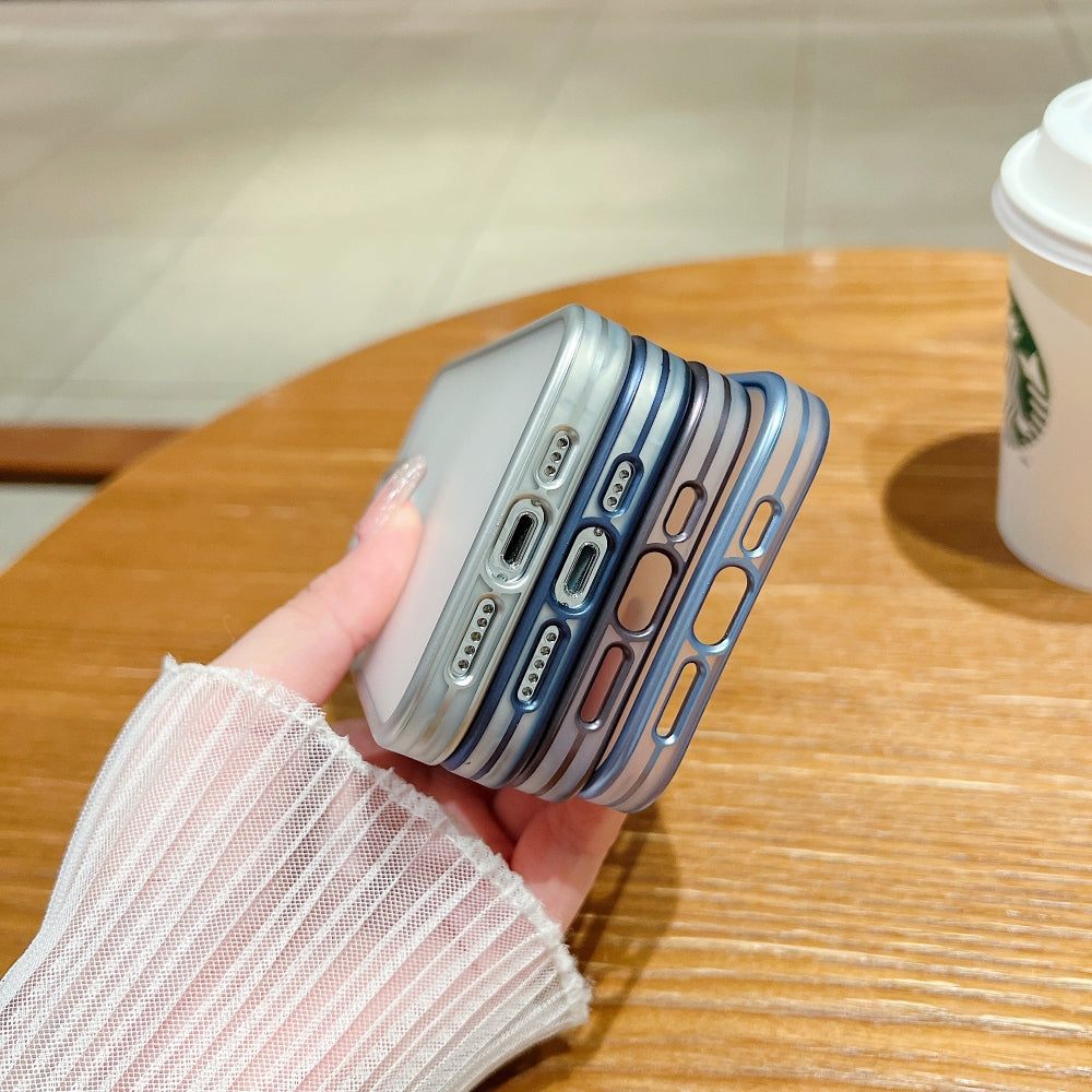 Metal Lens Protection Slim Matte Phone Case