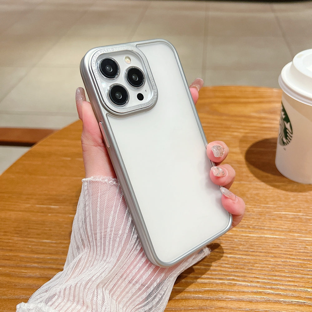 Metal Lens Protection Slim Matte Phone Case