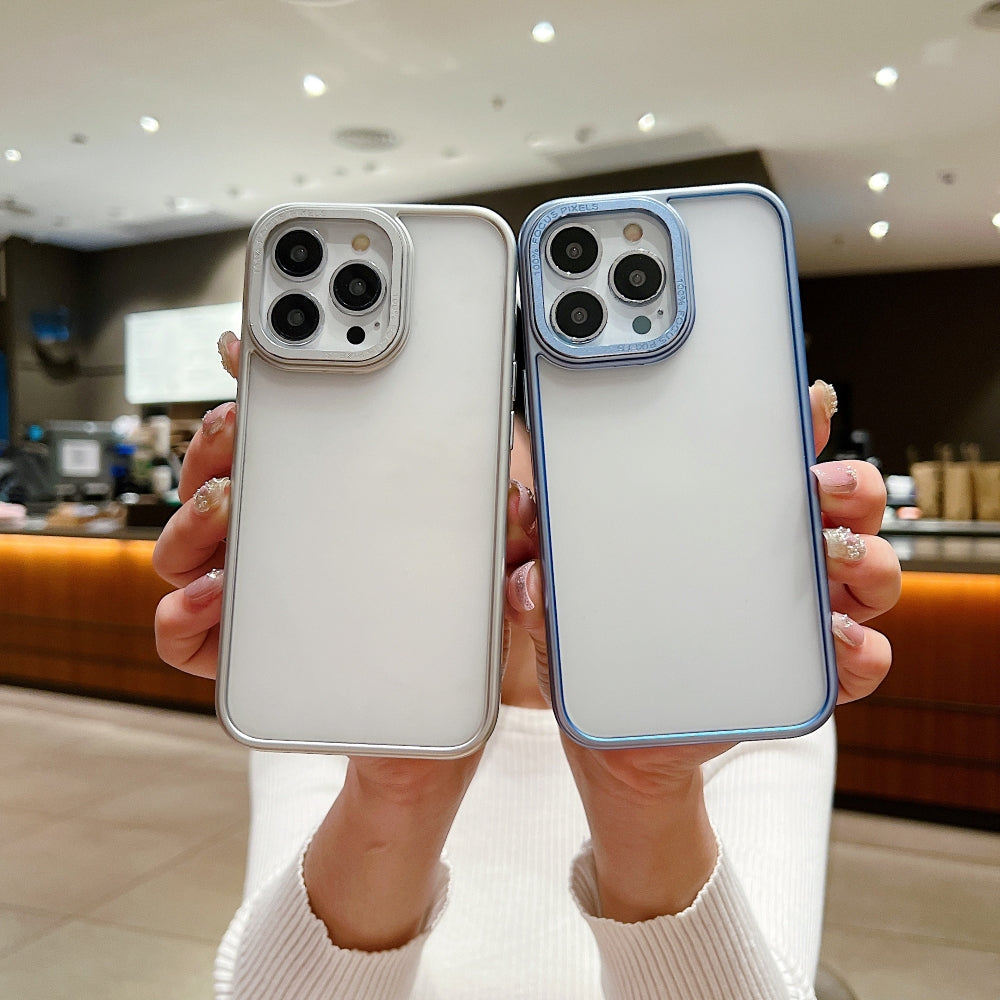 Metal Lens Protection Slim Matte Phone Case