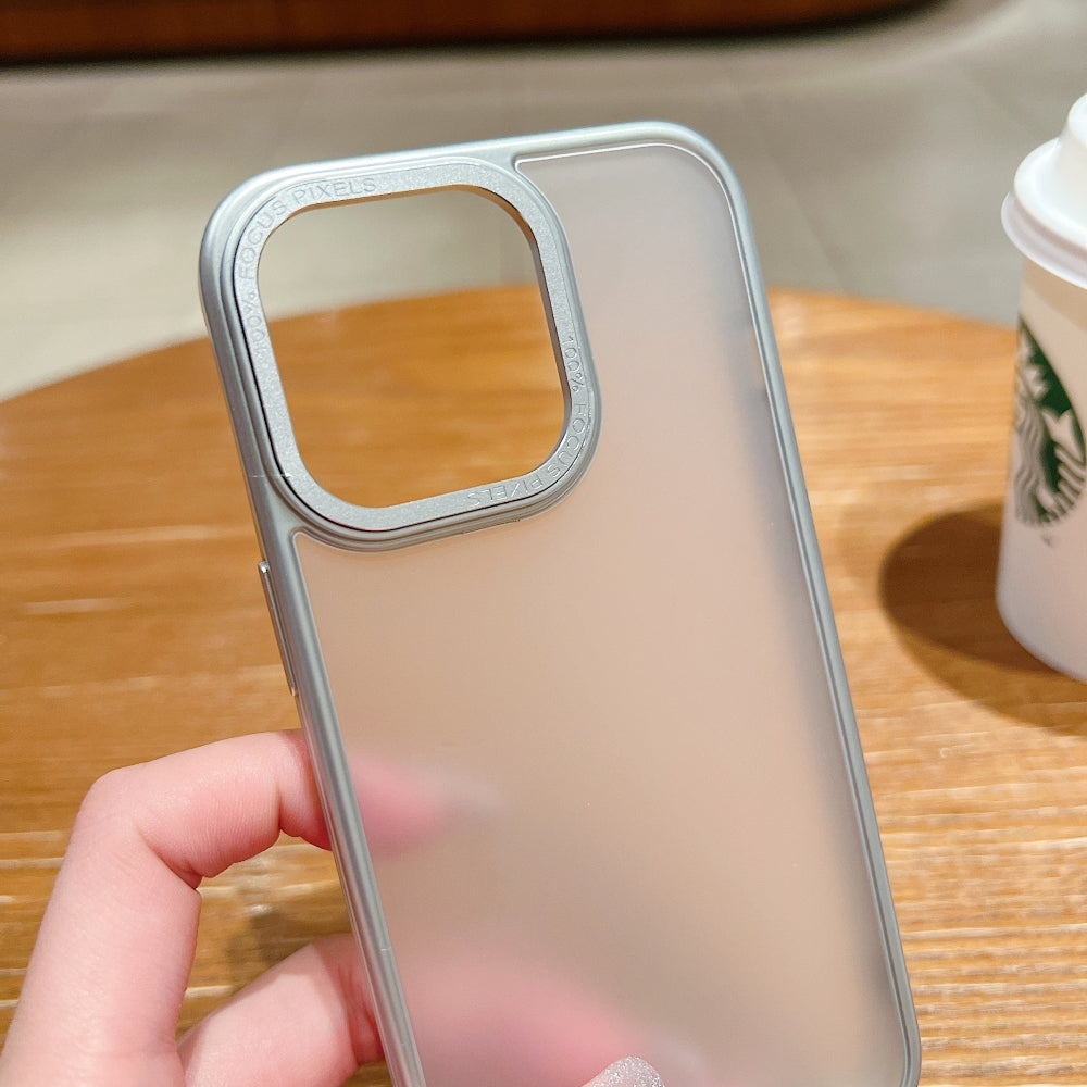 Metal Lens Protection Slim Matte Phone Case