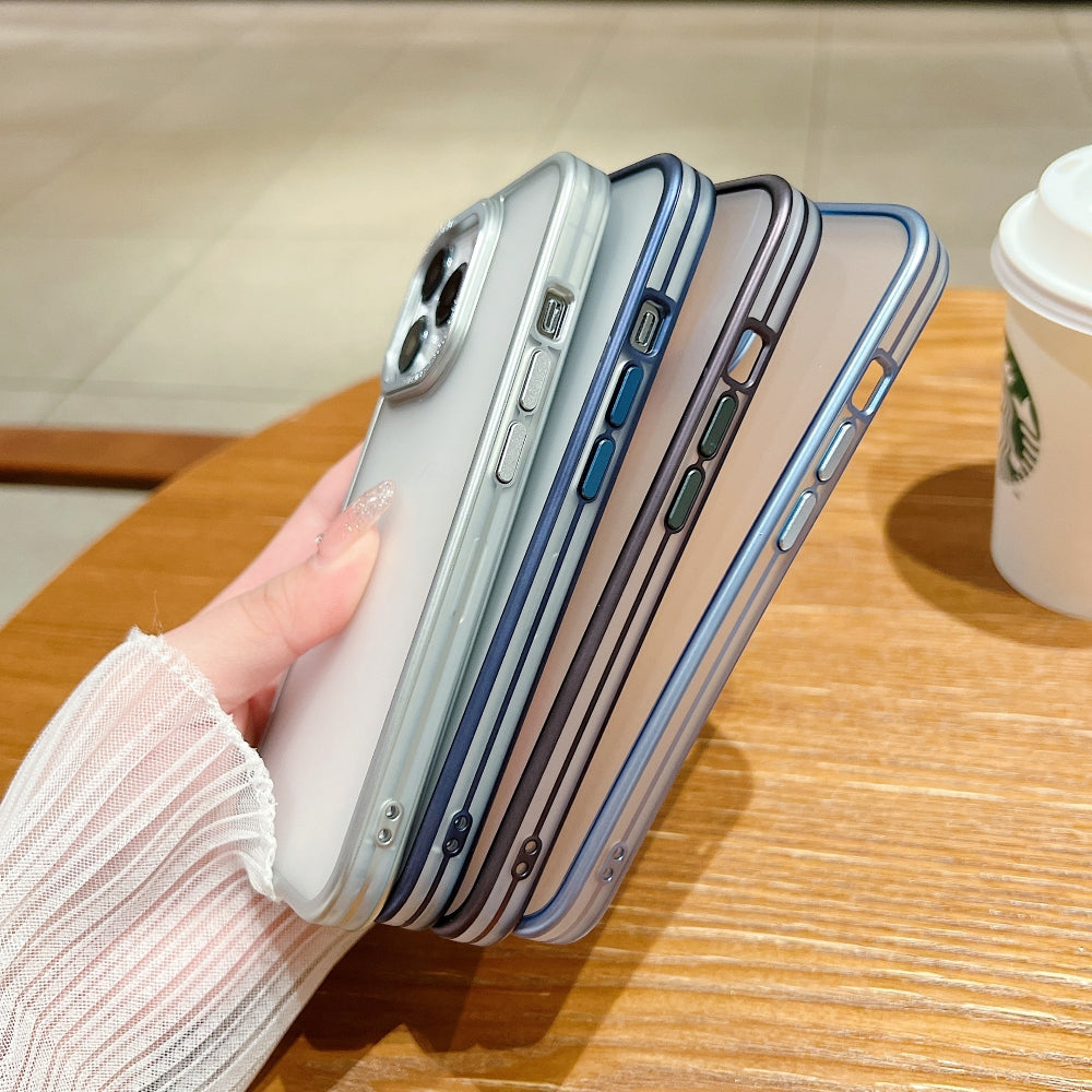 Metal Lens Protection Slim Matte Phone Case