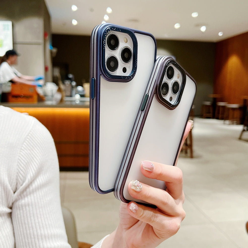 Metal Lens Protection Slim Matte Phone Case