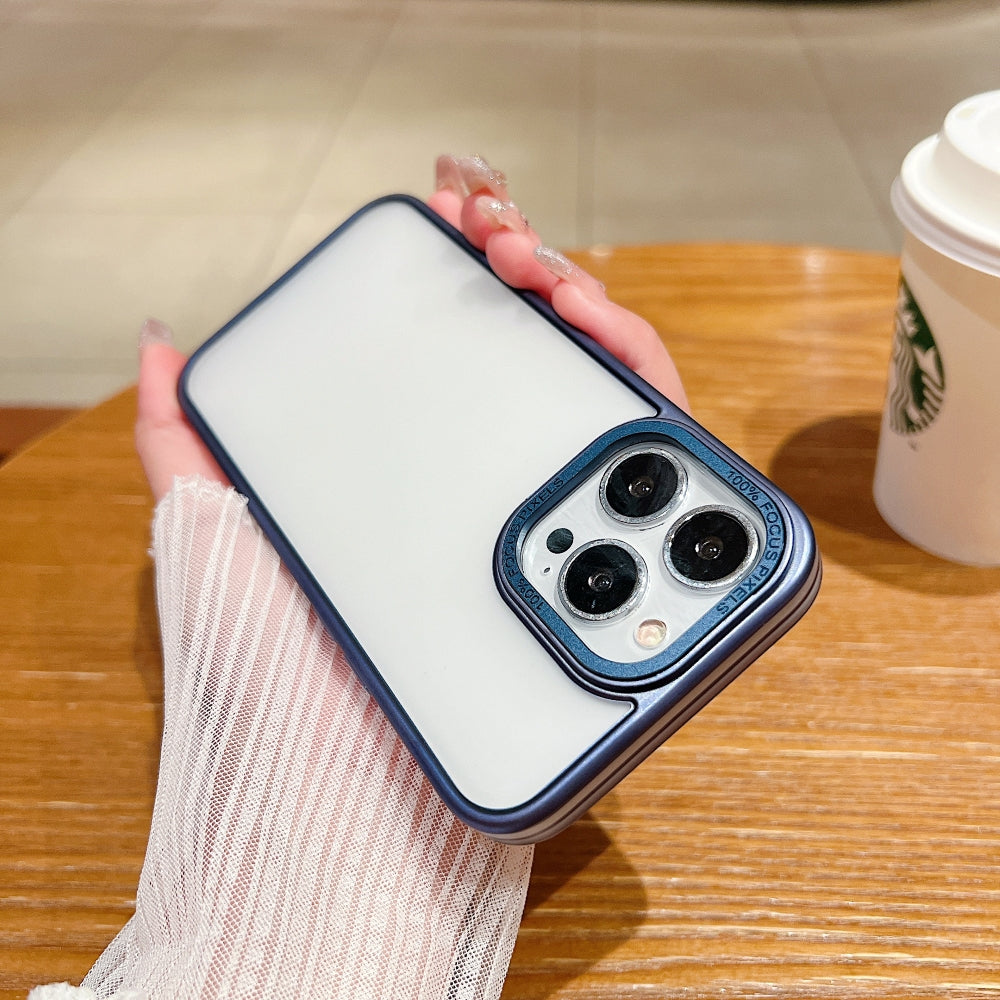 Metal Lens Protection Slim Matte Phone Case