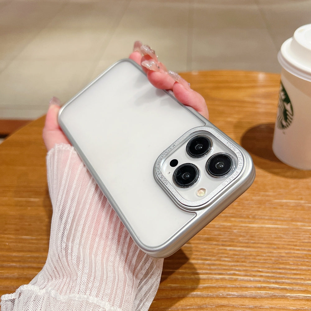Metal Lens Protection Slim Matte Phone Case
