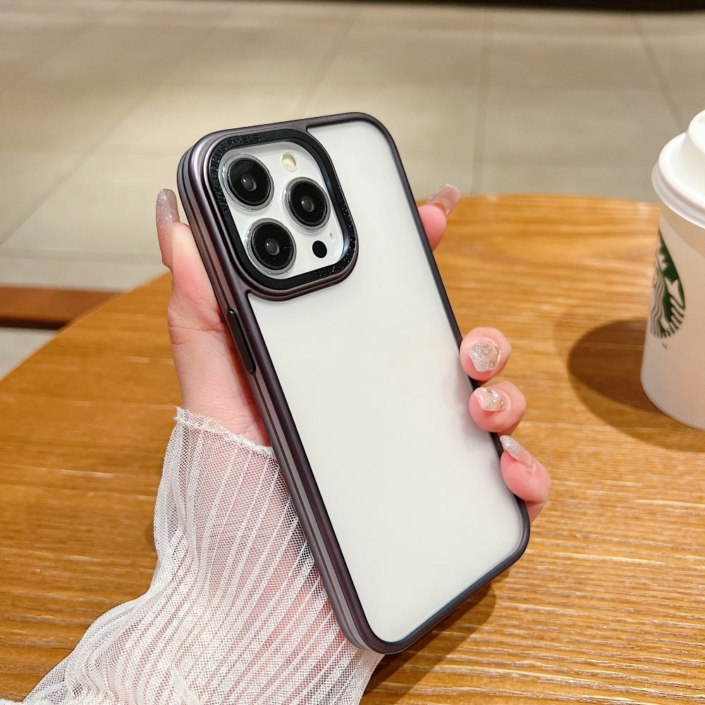Metal Lens Protection Slim Matte Phone Case
