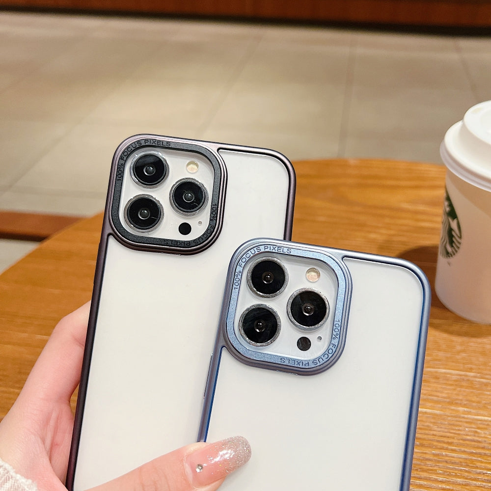 Metal Lens Protection Slim Matte Phone Case