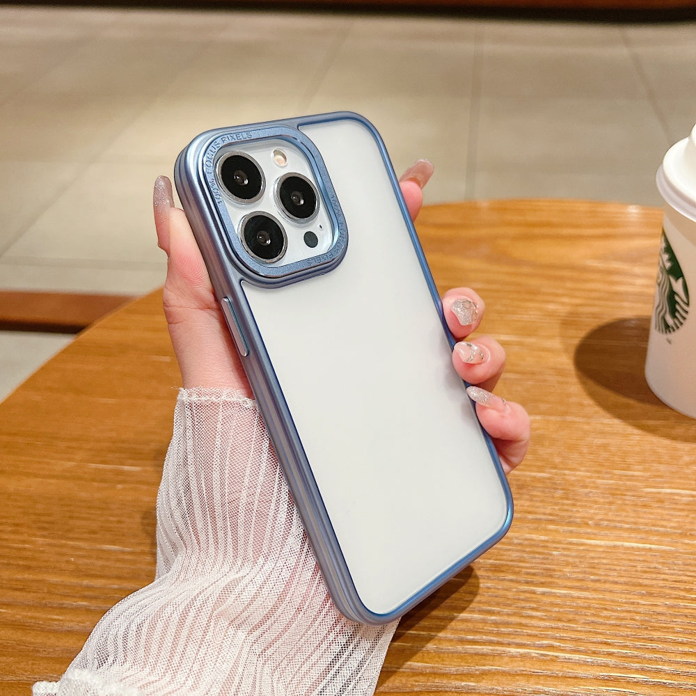 Metal Lens Protection Slim Matte Phone Case