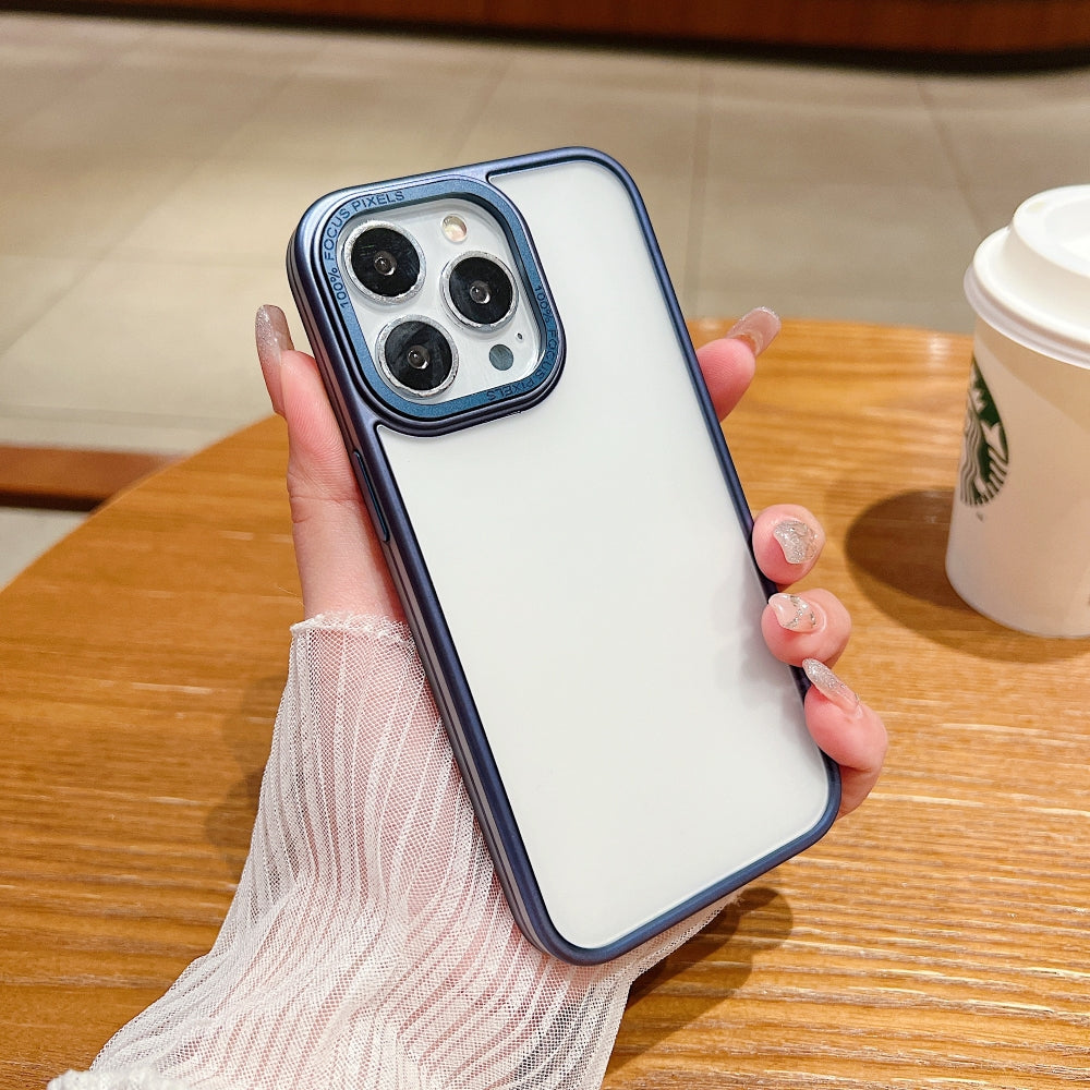 Metal Lens Protection Slim Matte Phone Case