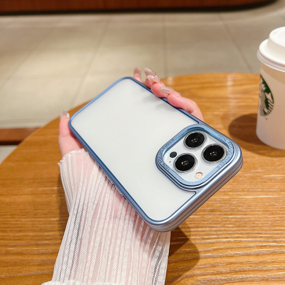 Metal Lens Protection Slim Matte Phone Case