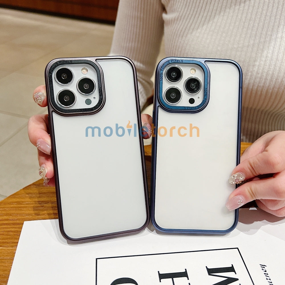 Metal Lens Protection Slim Matte PC (Hard) Phone Case - iPhone 13